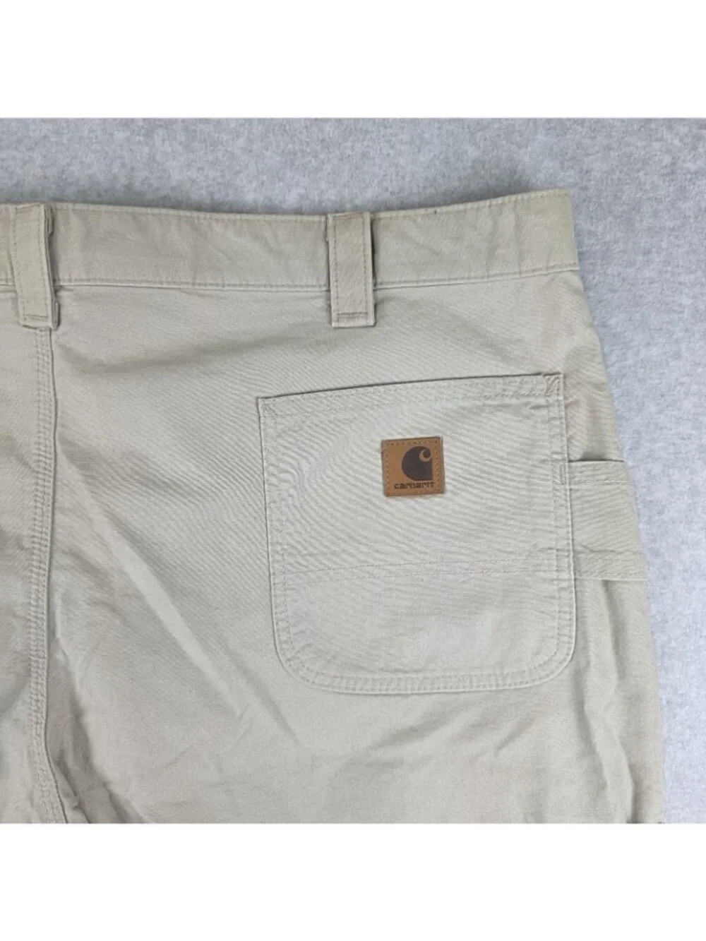 Carhartt Pants Mens 46x32 Beige Original Fit Carpenter Dungaree Work Pants NWT